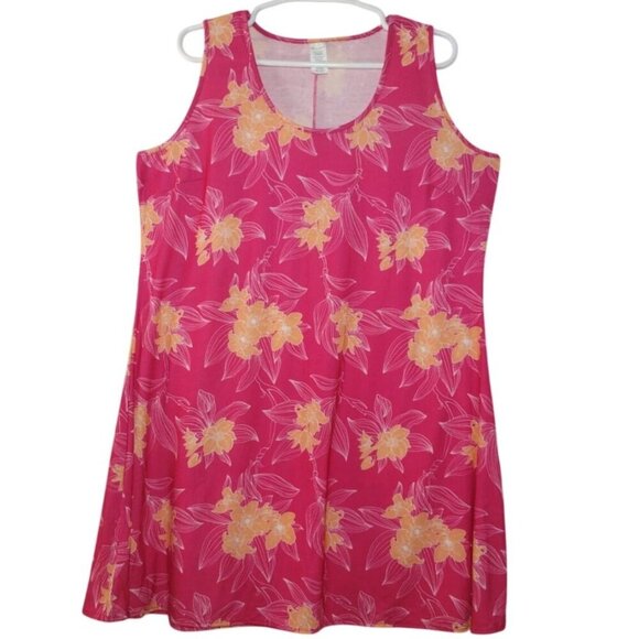 West Loop Sleeveless Floral Dress Size XL Polyester and Elastane. - Picture 4 of 6